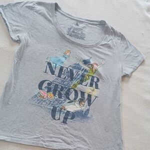 Peter Pan Women's XL Gray Disney T-Shirt